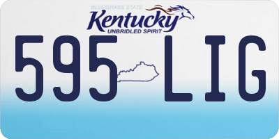 KY license plate 595LIG