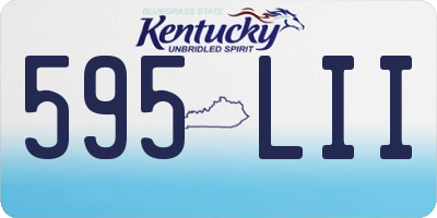 KY license plate 595LII