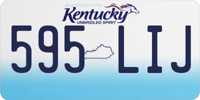 KY license plate 595LIJ