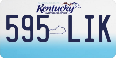 KY license plate 595LIK