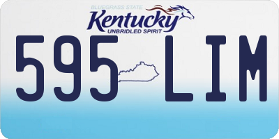 KY license plate 595LIM