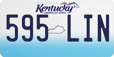 KY license plate 595LIN