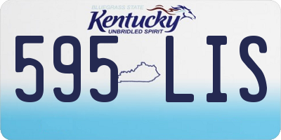 KY license plate 595LIS