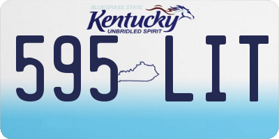 KY license plate 595LIT