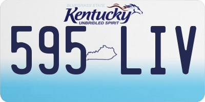 KY license plate 595LIV