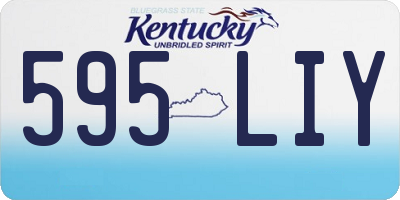 KY license plate 595LIY
