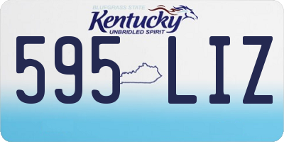 KY license plate 595LIZ