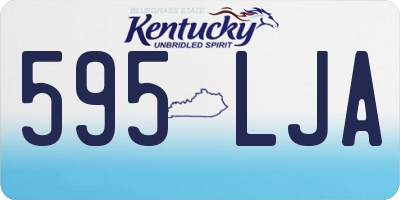 KY license plate 595LJA
