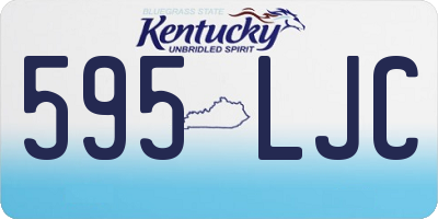 KY license plate 595LJC