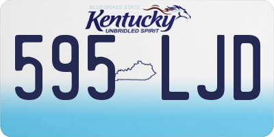 KY license plate 595LJD