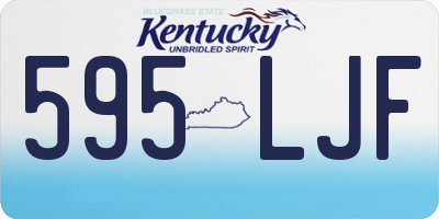 KY license plate 595LJF
