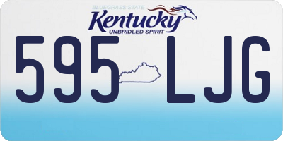 KY license plate 595LJG