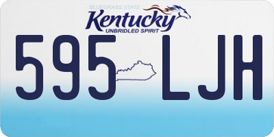 KY license plate 595LJH