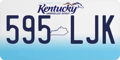 KY license plate 595LJK