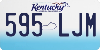 KY license plate 595LJM