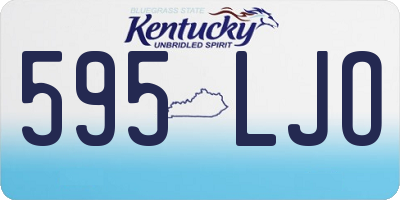 KY license plate 595LJO