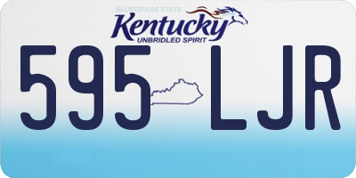 KY license plate 595LJR