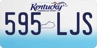 KY license plate 595LJS