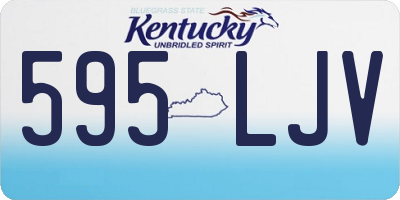 KY license plate 595LJV