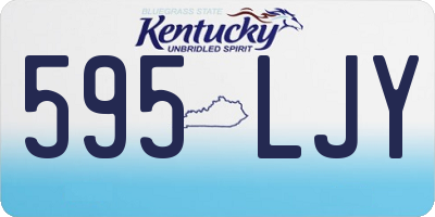 KY license plate 595LJY