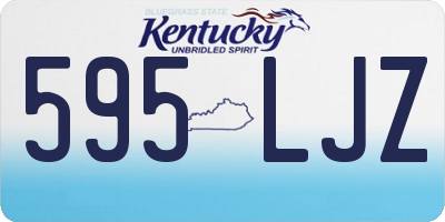 KY license plate 595LJZ