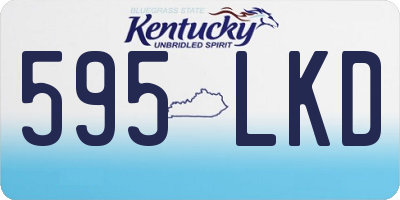 KY license plate 595LKD
