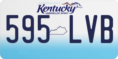 KY license plate 595LVB