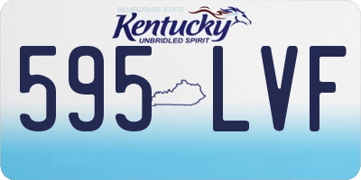 KY license plate 595LVF