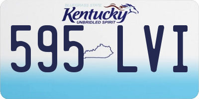 KY license plate 595LVI