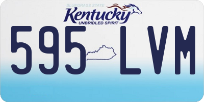 KY license plate 595LVM
