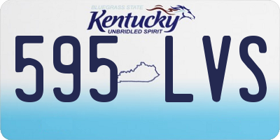 KY license plate 595LVS