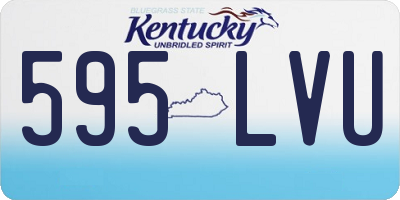 KY license plate 595LVU