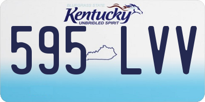 KY license plate 595LVV
