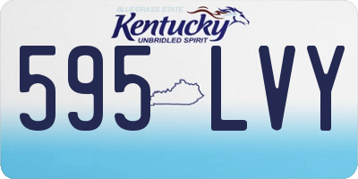 KY license plate 595LVY