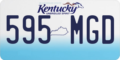 KY license plate 595MGD