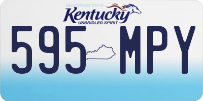 KY license plate 595MPY