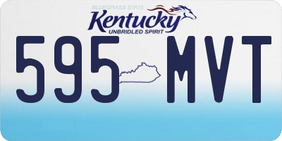 KY license plate 595MVT