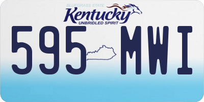 KY license plate 595MWI