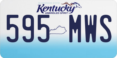 KY license plate 595MWS