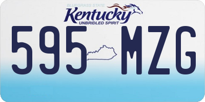 KY license plate 595MZG