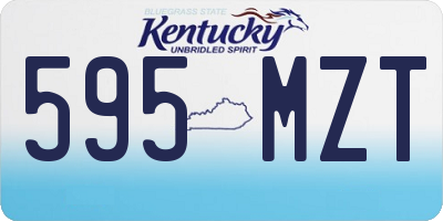 KY license plate 595MZT