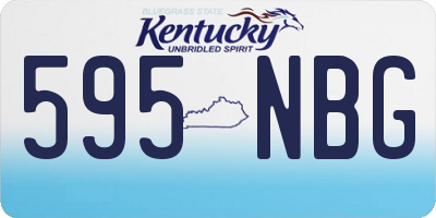 KY license plate 595NBG