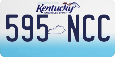 KY license plate 595NCC