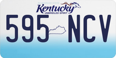 KY license plate 595NCV
