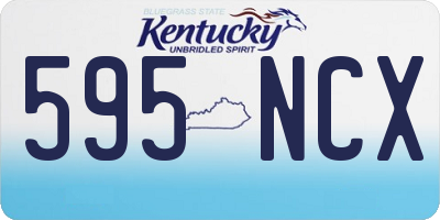 KY license plate 595NCX