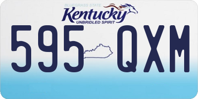 KY license plate 595QXM