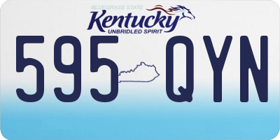 KY license plate 595QYN