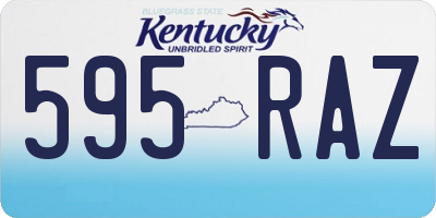 KY license plate 595RAZ