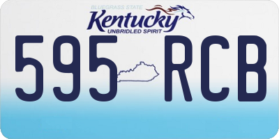 KY license plate 595RCB