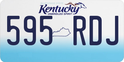 KY license plate 595RDJ